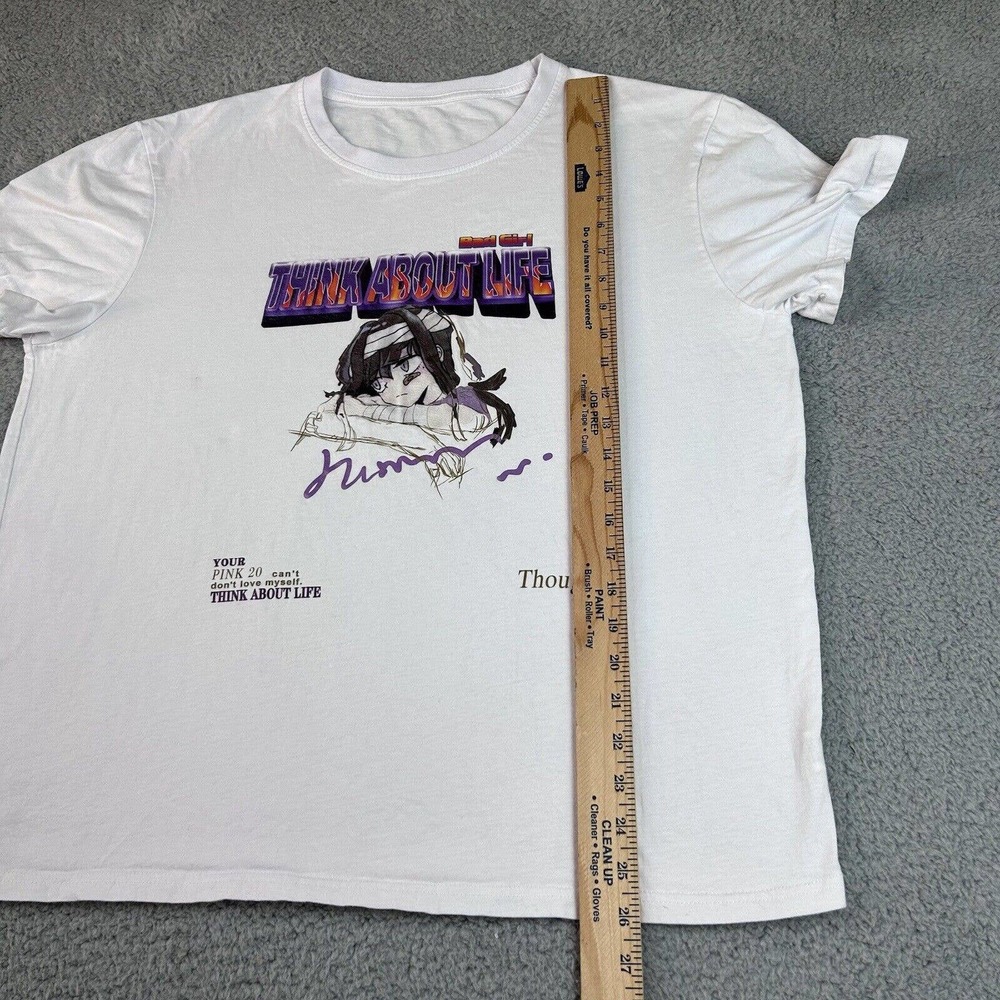 Shein T Shirt XL Bad Girl “Think About Life” Anime Graphic Short Sleeves Tee - Picture 7 of 10